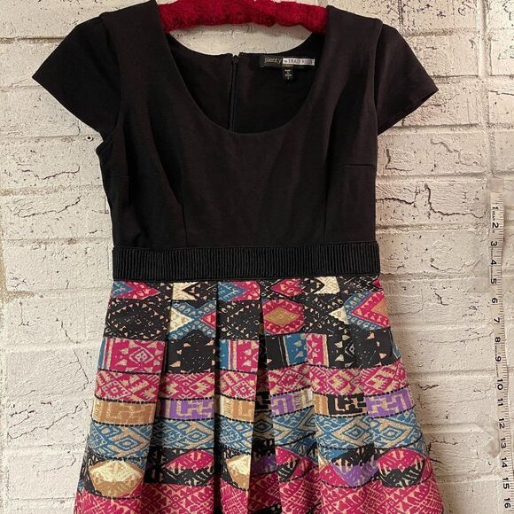 Plenty by Tracy Reese Fit & Flare Zoe Dress Tribal Pleated SKirt 2 - Picture 1 of 11
